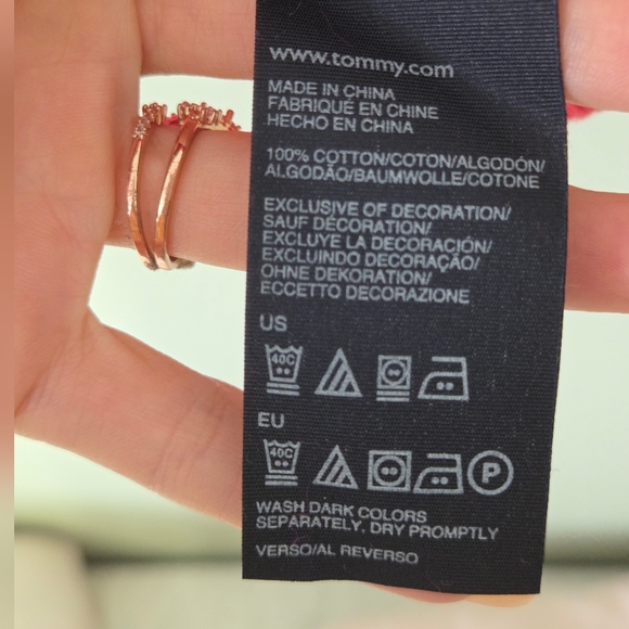 Tommy Hilfigure Colorblock Knit Crewneck Sweater Red,Pink,Purple UNIQUE Sz.Small - Picture 12 of 13